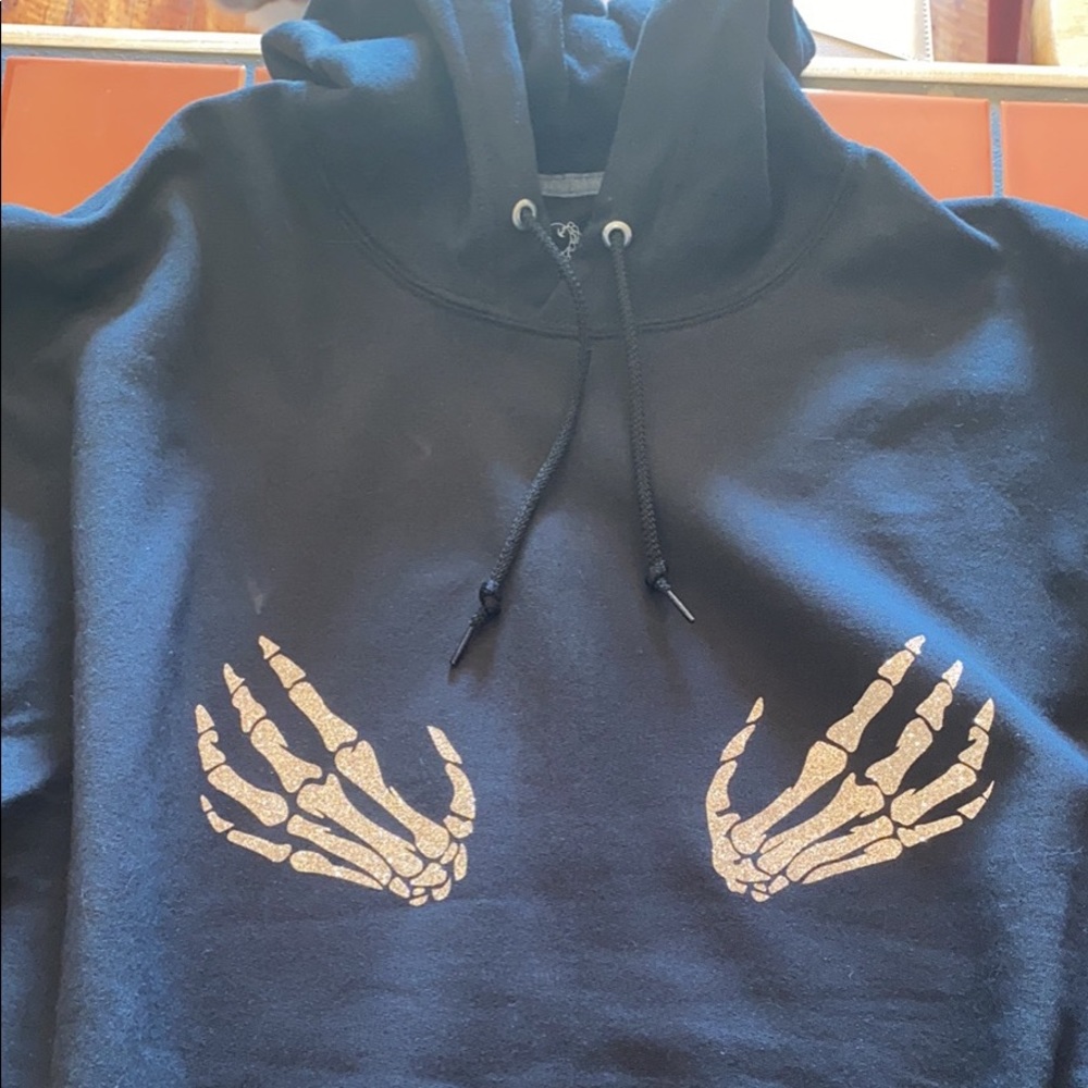 Skull hand Halloween hoodie